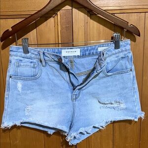 PacSun Light Blue Distressed Denim Shorts